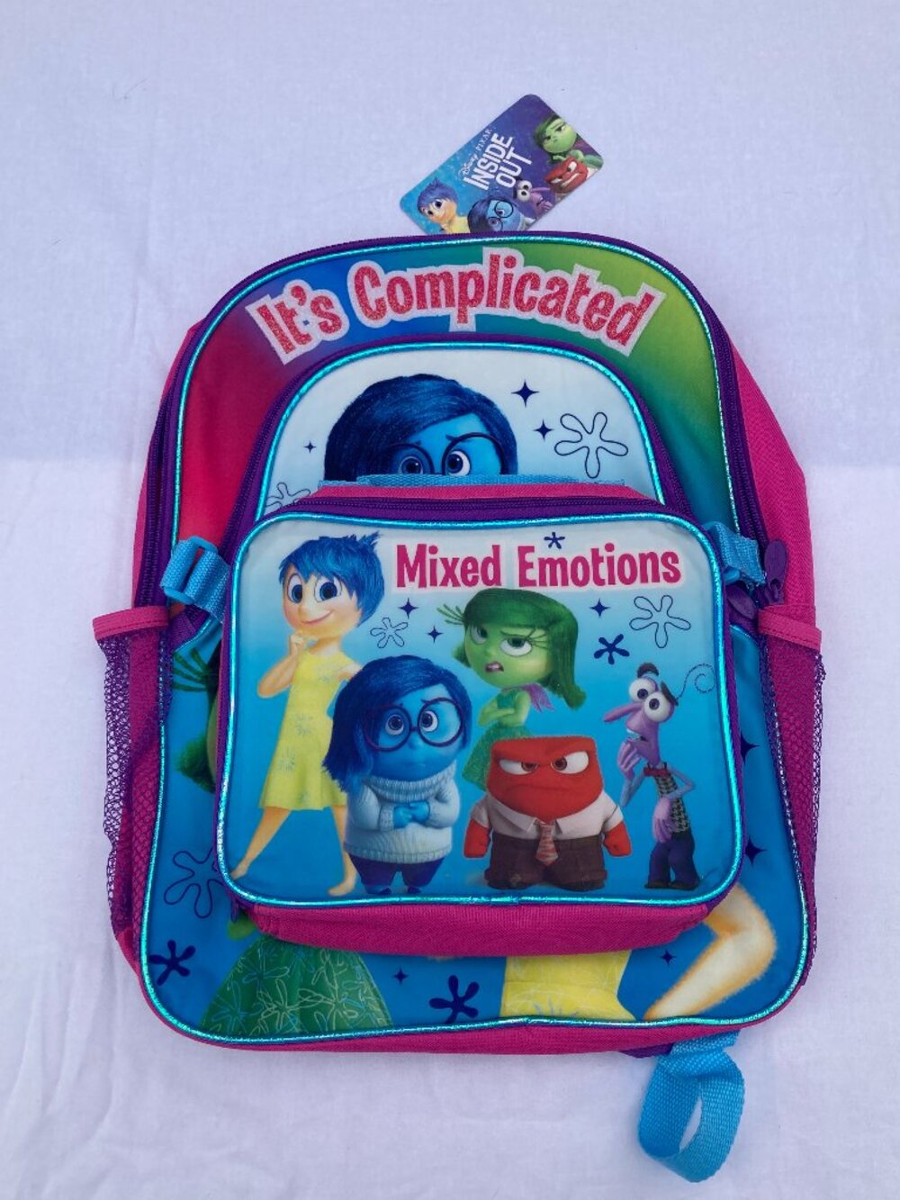 Disney Inside Out Backpack Lunch Bag Set It’s Complicated Mixed Emotions New